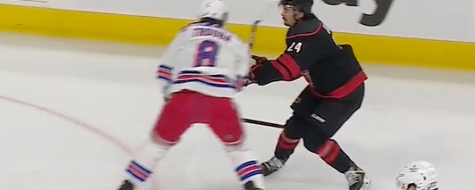 Trouba absolutely rocks Jarvis, sends him out of the game
