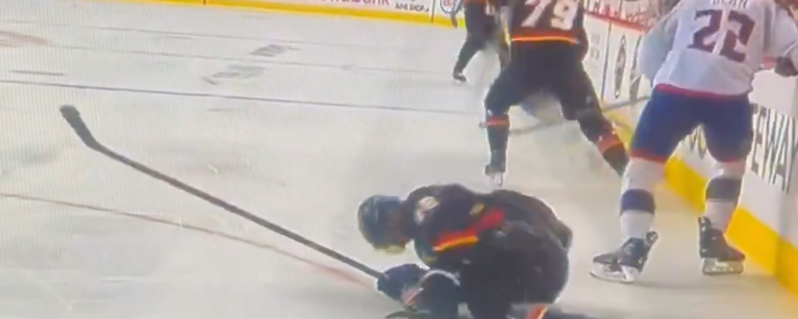 Flames’ A.J. Greer suffers horrific injury as ankle bends in an unnatural way