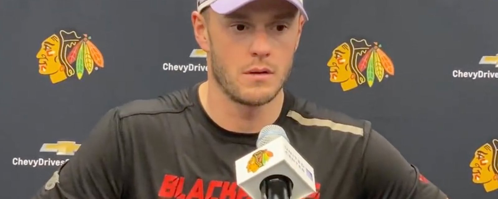 Shaken, Toews talks about Hawks’ reaction to Khaira being stretchered off the ice