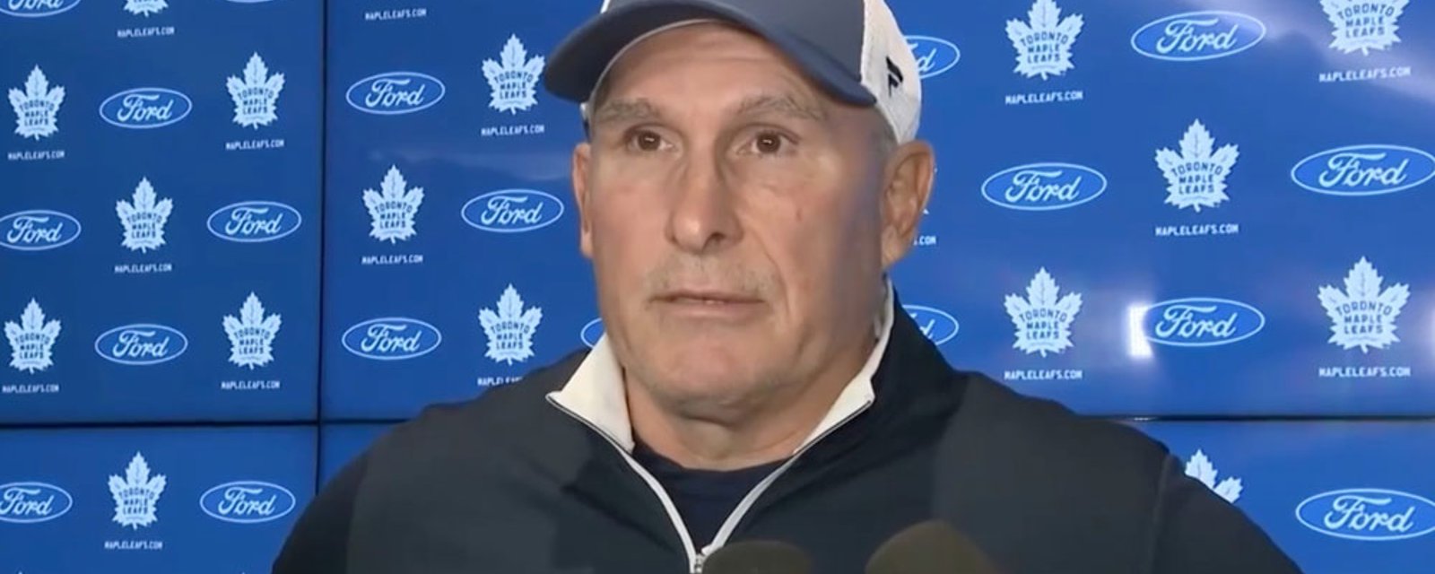 Leafs head coach Craig Berube makes an announcement on Nylander and Domi's status