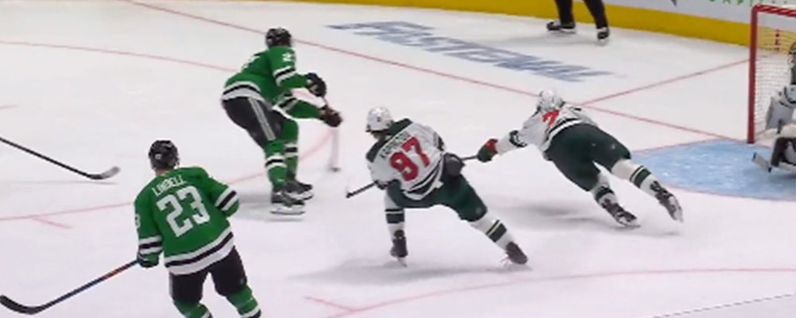 Brock Faber saves the game with an incredible diving play!