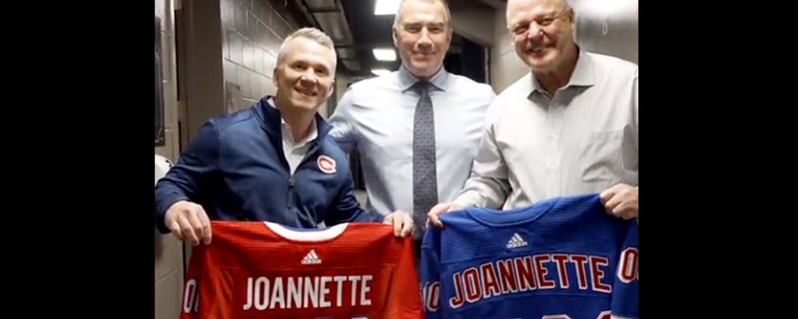 Coaches Gallant and St. Louis come together to honor NHL referee's 1,500th game