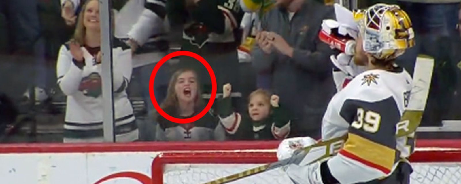 Young Wild fan goes off on Vegas goalie, gets shut down by her Dad