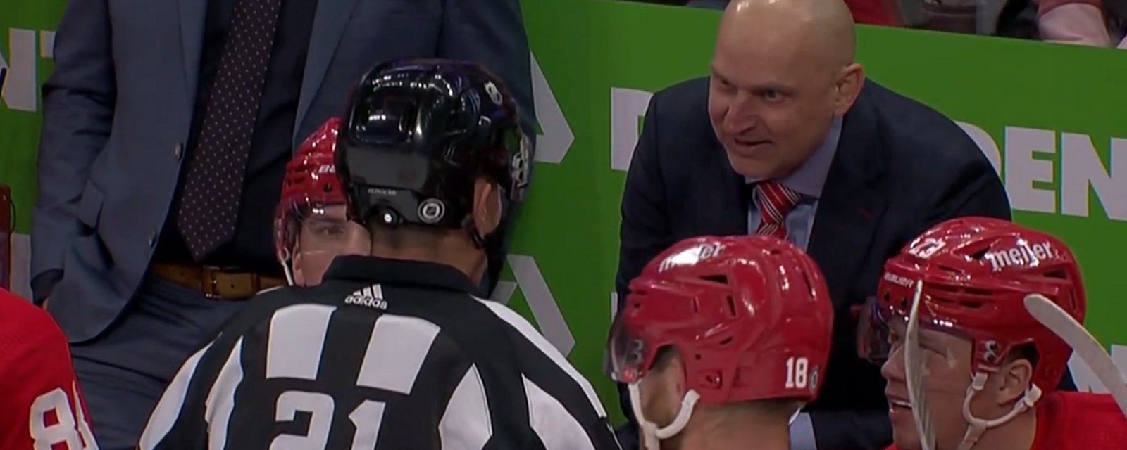 Derek Lalonde furious with NHL officials in the third period.