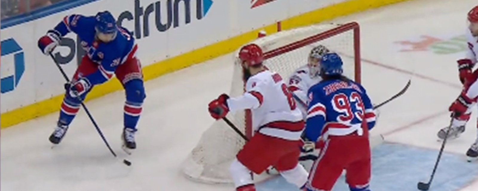 Chris Kreider goes for lacrosse-style goal, gets embarrassed by Brent Burns