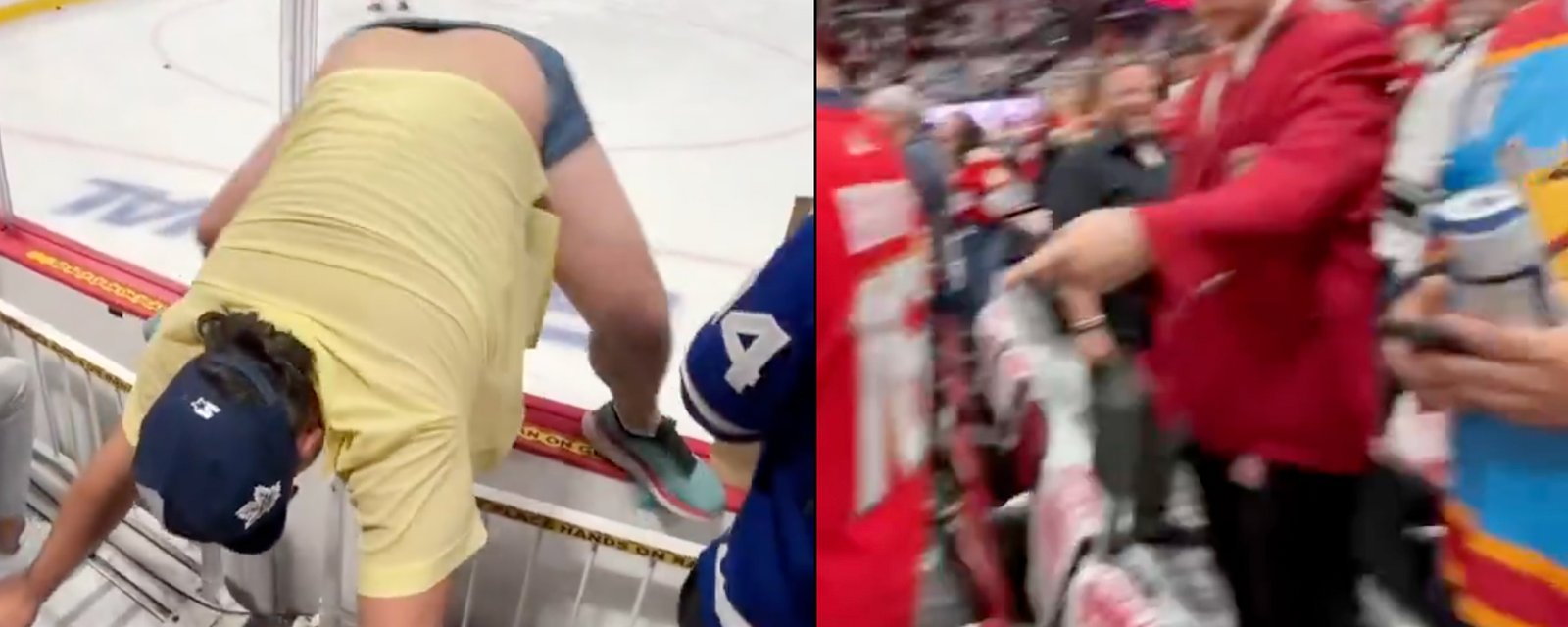 Leafs’ fan attending Game 6 in Florida gets in trouble with security!