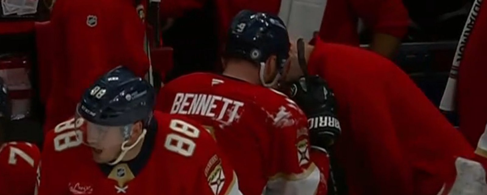 Sam Bennett injured on Sunday night.