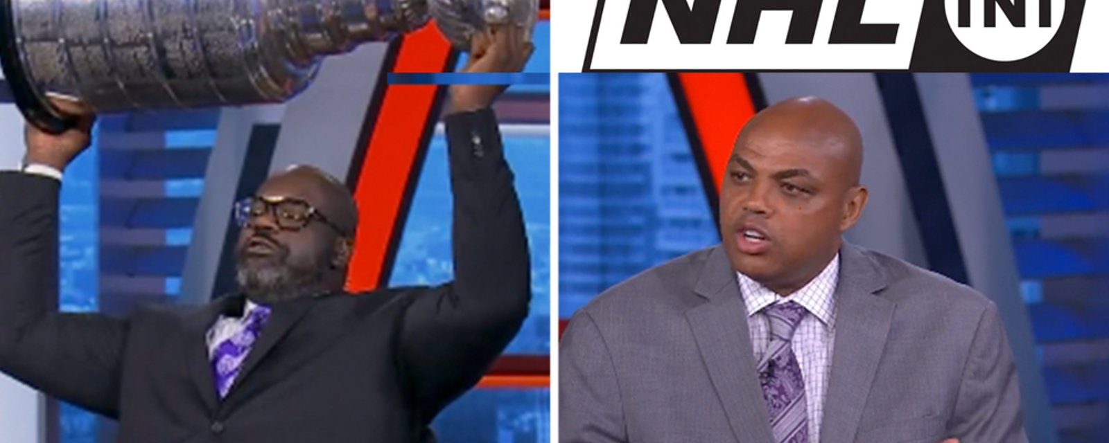 Shaq hoists the Cup, Barkley refuses to touch it