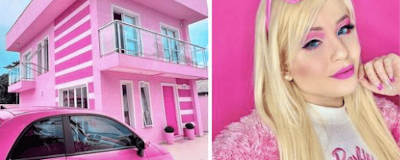 Obsédée par Barbie, elle habite une maison totalement rose