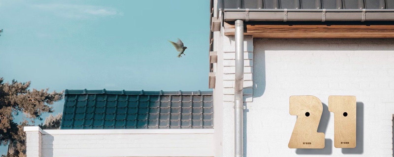 Ces charmants nichoirs à oiseaux servent également de numéros d'adresse pour les maisons