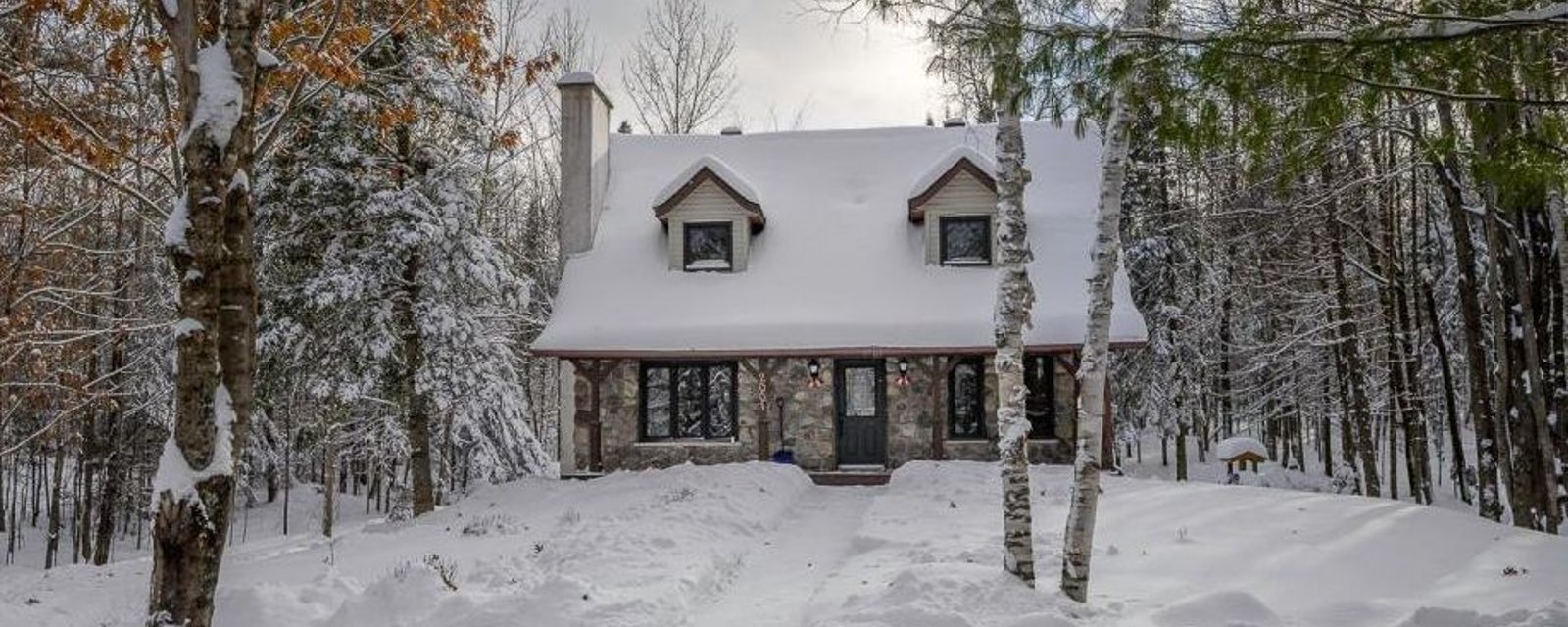 Charmante maison canadienne rénovée sise sur un lot boisé intime de plus d'un acre