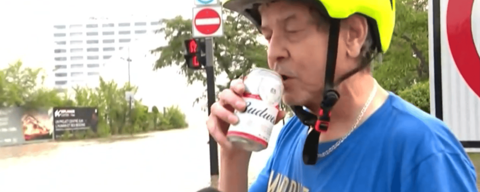 L'homme de Verdun avec sa bière à l'heure du déjeuner est la nouvelle sensation du web