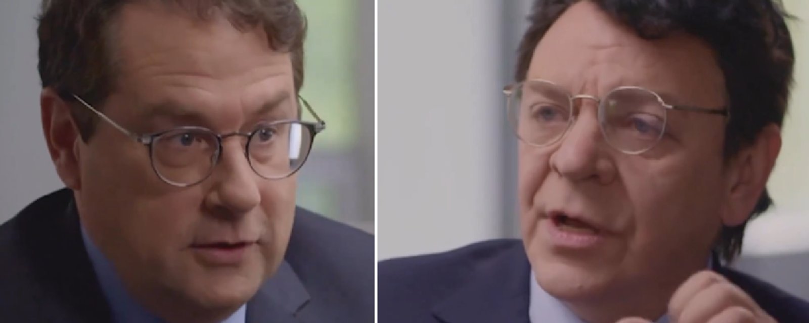 Bernard Drainville discute avec Bernard Drainville dans le moment le plus drôle de la saison à Je viens vers toi