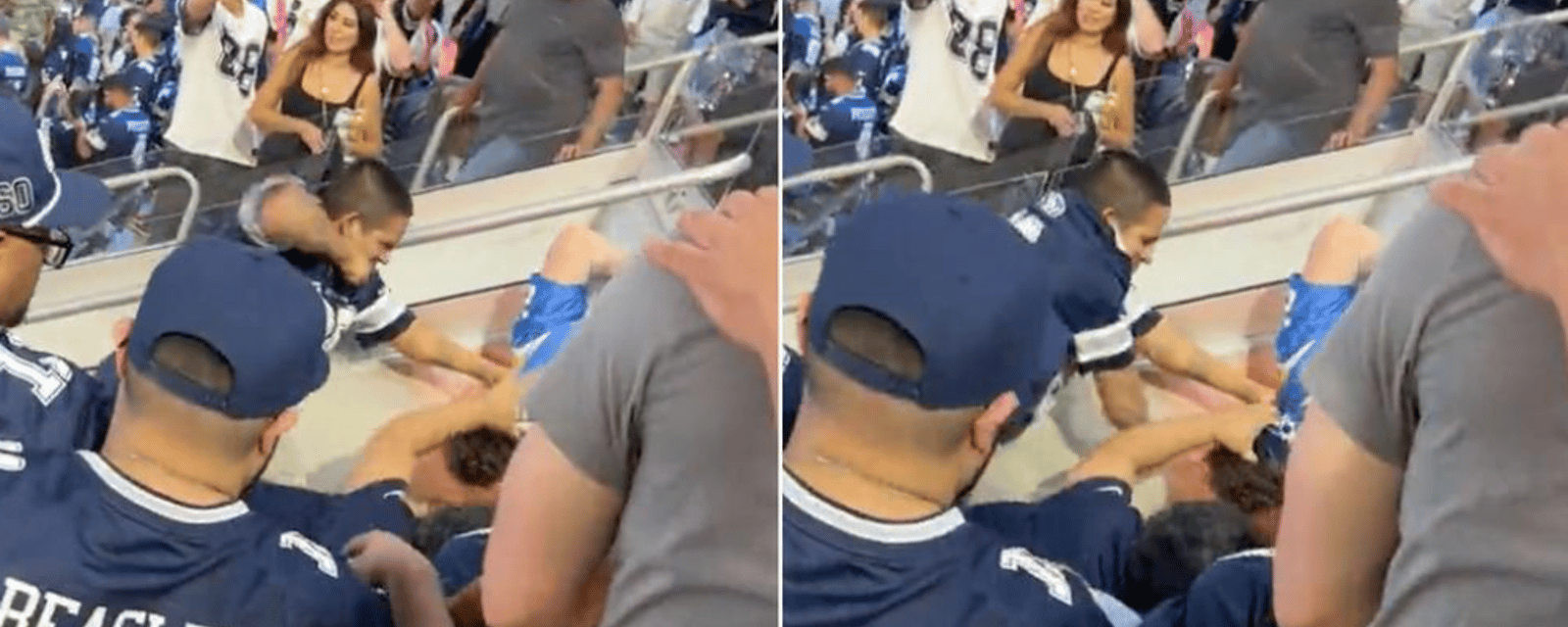 Chargers fan's face brutalized by Cowboys fan 