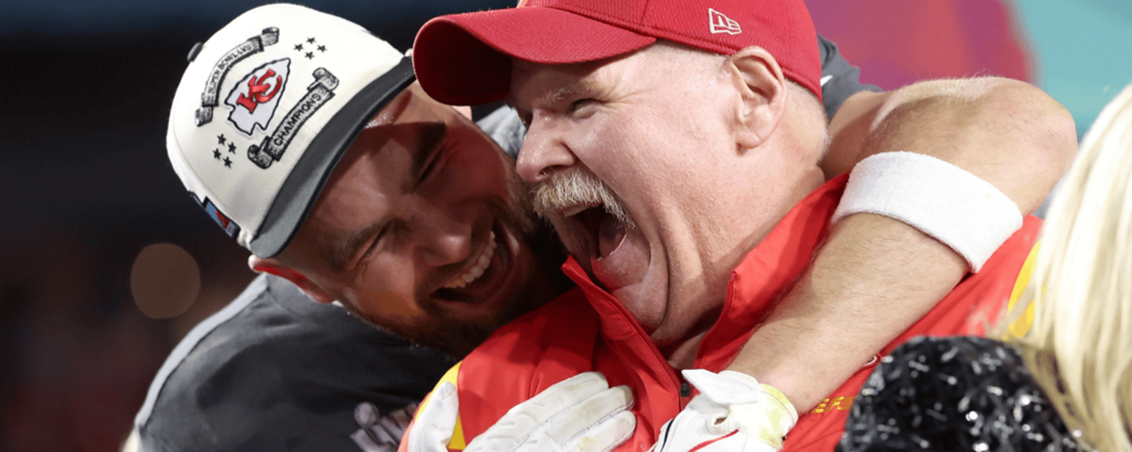 Andy Reid pokes fun at himself during celebration! 