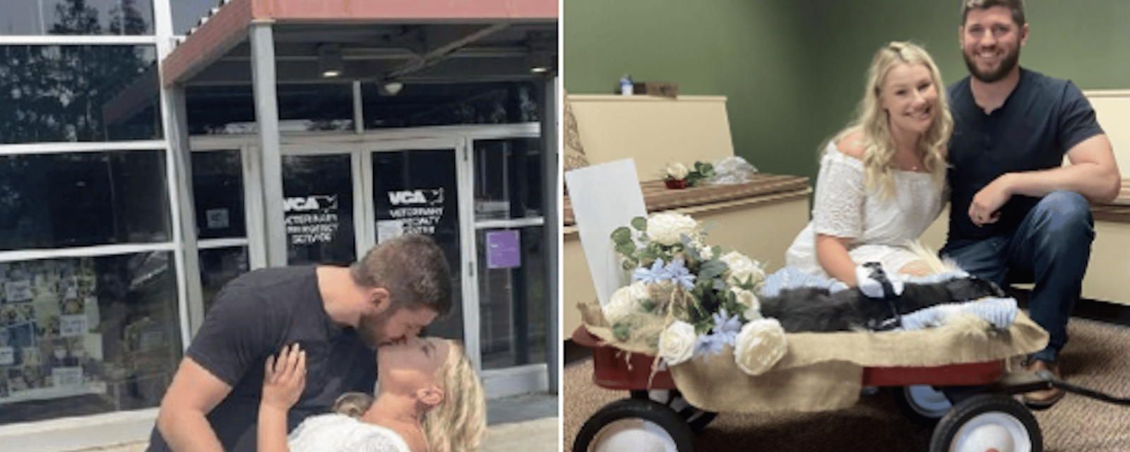 Un couple se marie chez le vétérinaire pour une raison émouvante