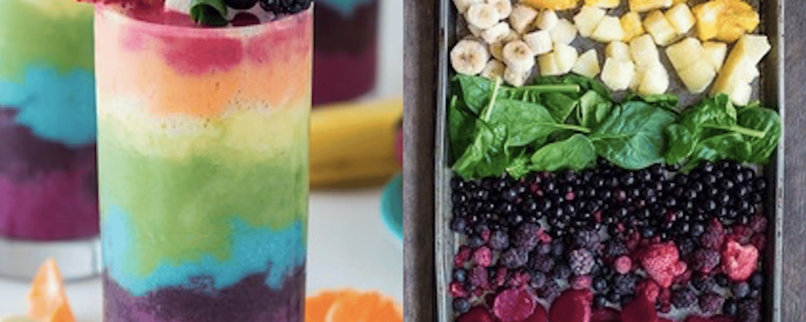 Le smoothie arc-en-ciel: pour les occasions spéciales!