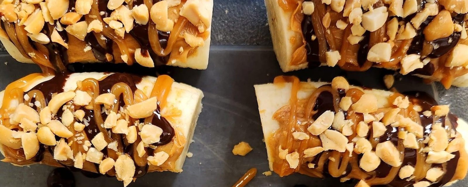 Gourmandes barres Snickers aux bananes
