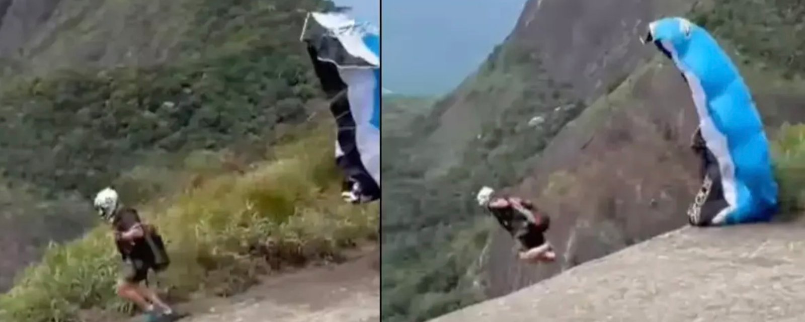 De troublantes images montrent un instructeur de parachutisme perdre la vie en sautant dans le vide