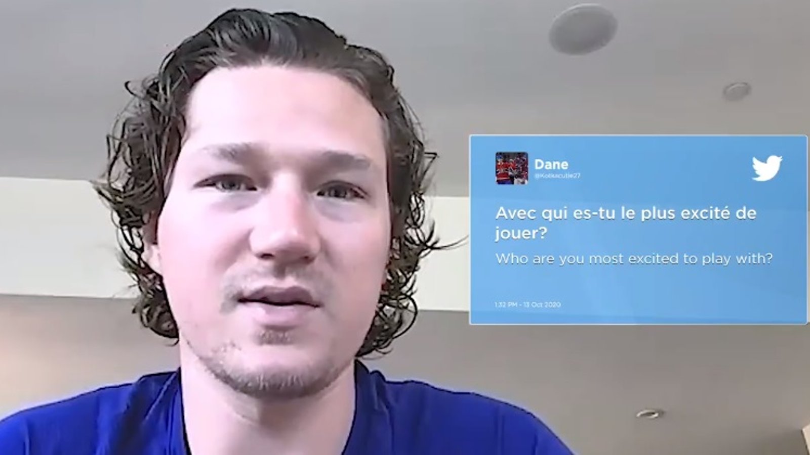 Tyler Toffoli dévoile quel joueur du CH il voudrait le plus avoir sur son trio