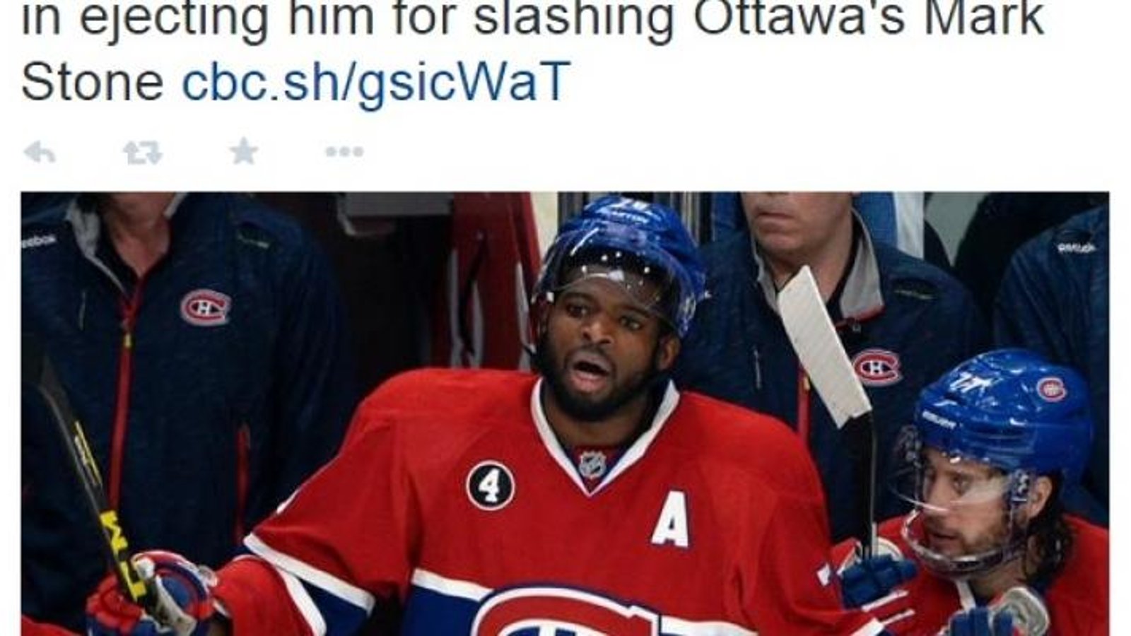 PK Subban commente la décision de l'arbitre!