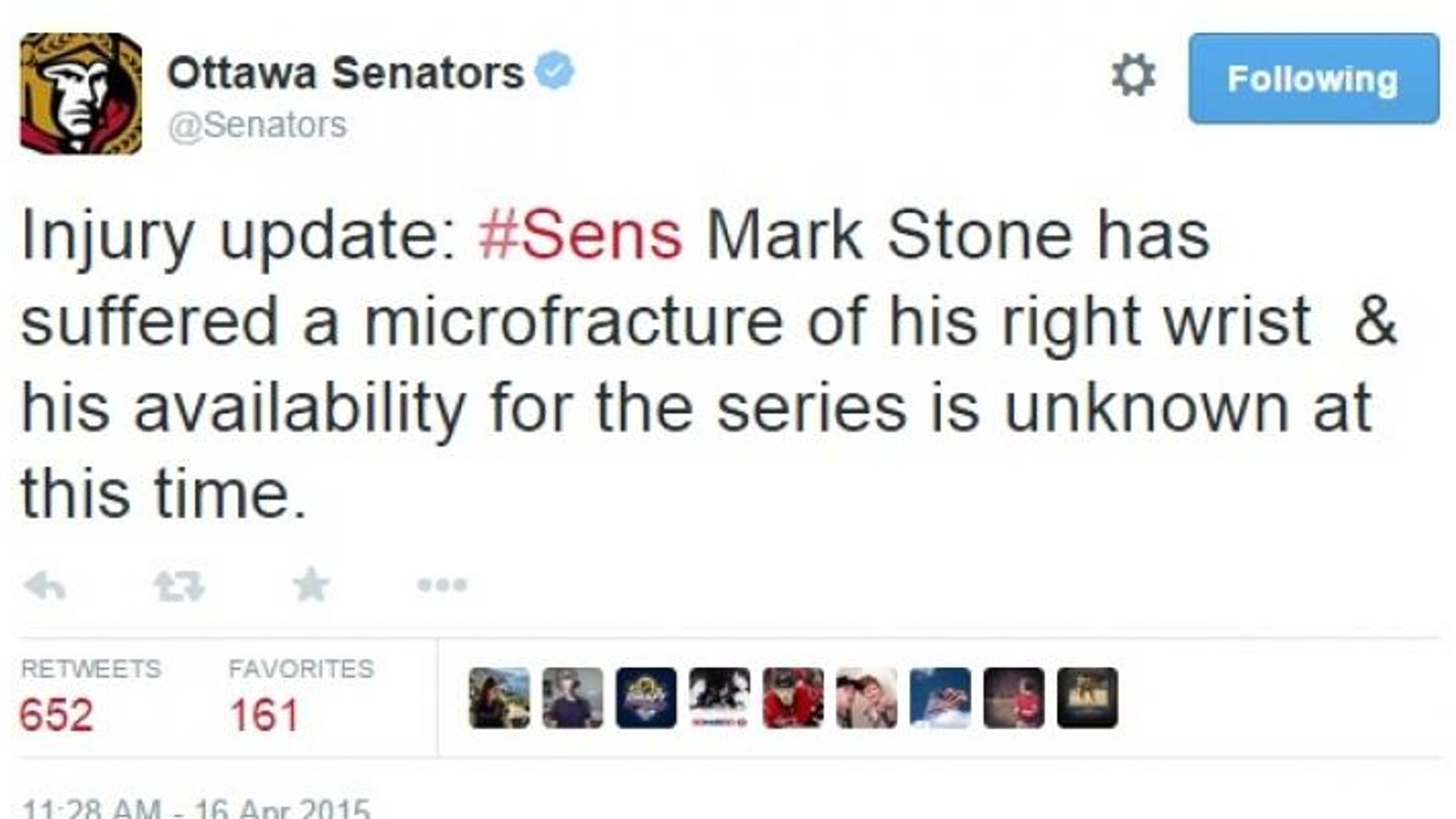 Catastrophe chez les Sens?