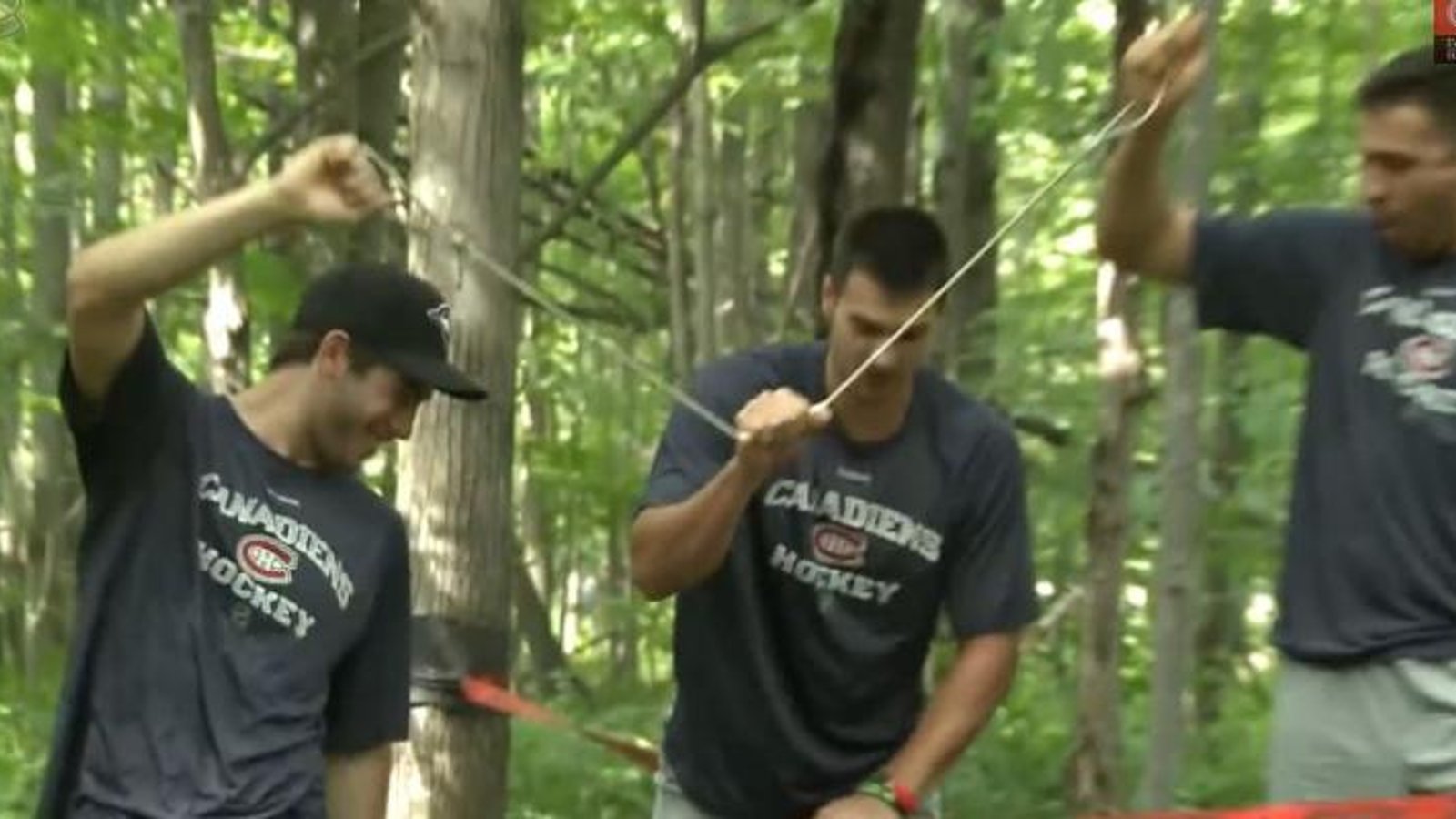 VIDÉO: Le boot camp des espoirs du Canadien dans la nature de Bromont