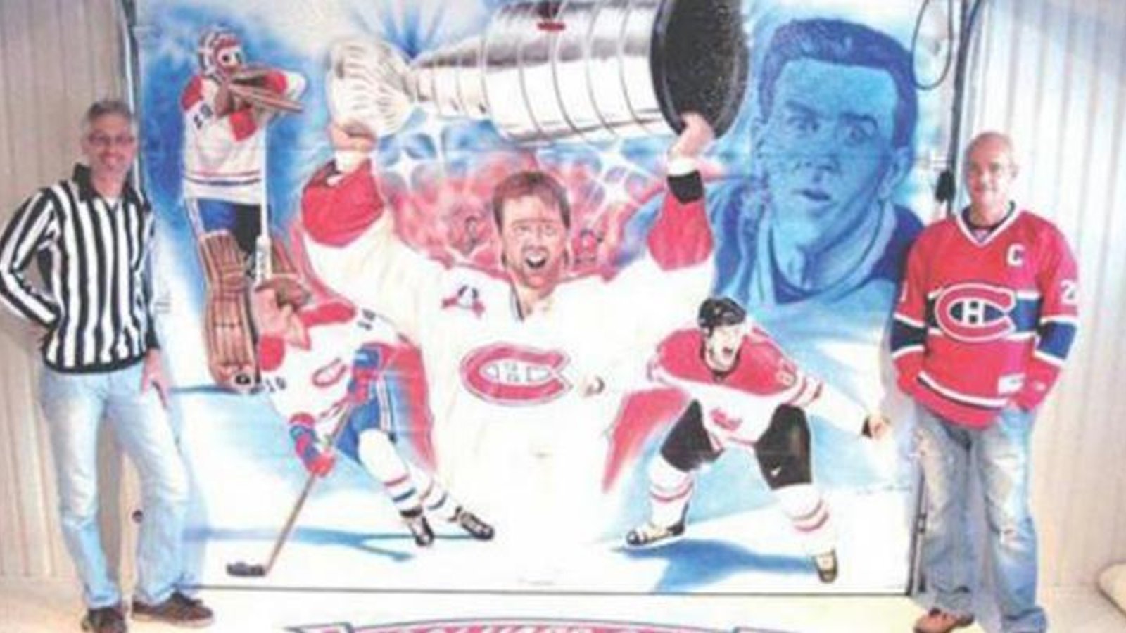 Un fan du Canadien réalise une oeuvre d'art dans son garage!