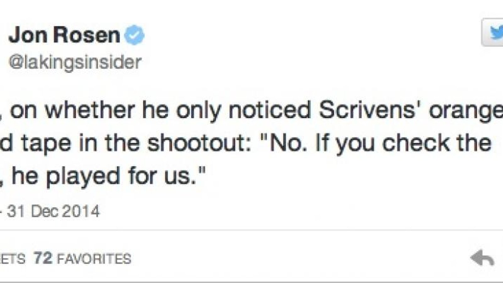 (PHOTOS): Kings Head Coach stops shootout to argue about Scrivens&amp;#039;s stick!