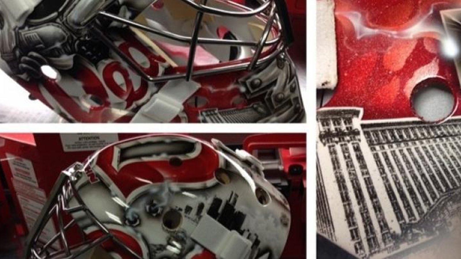 PHOTOS: Petr Mrazek has a new mask!