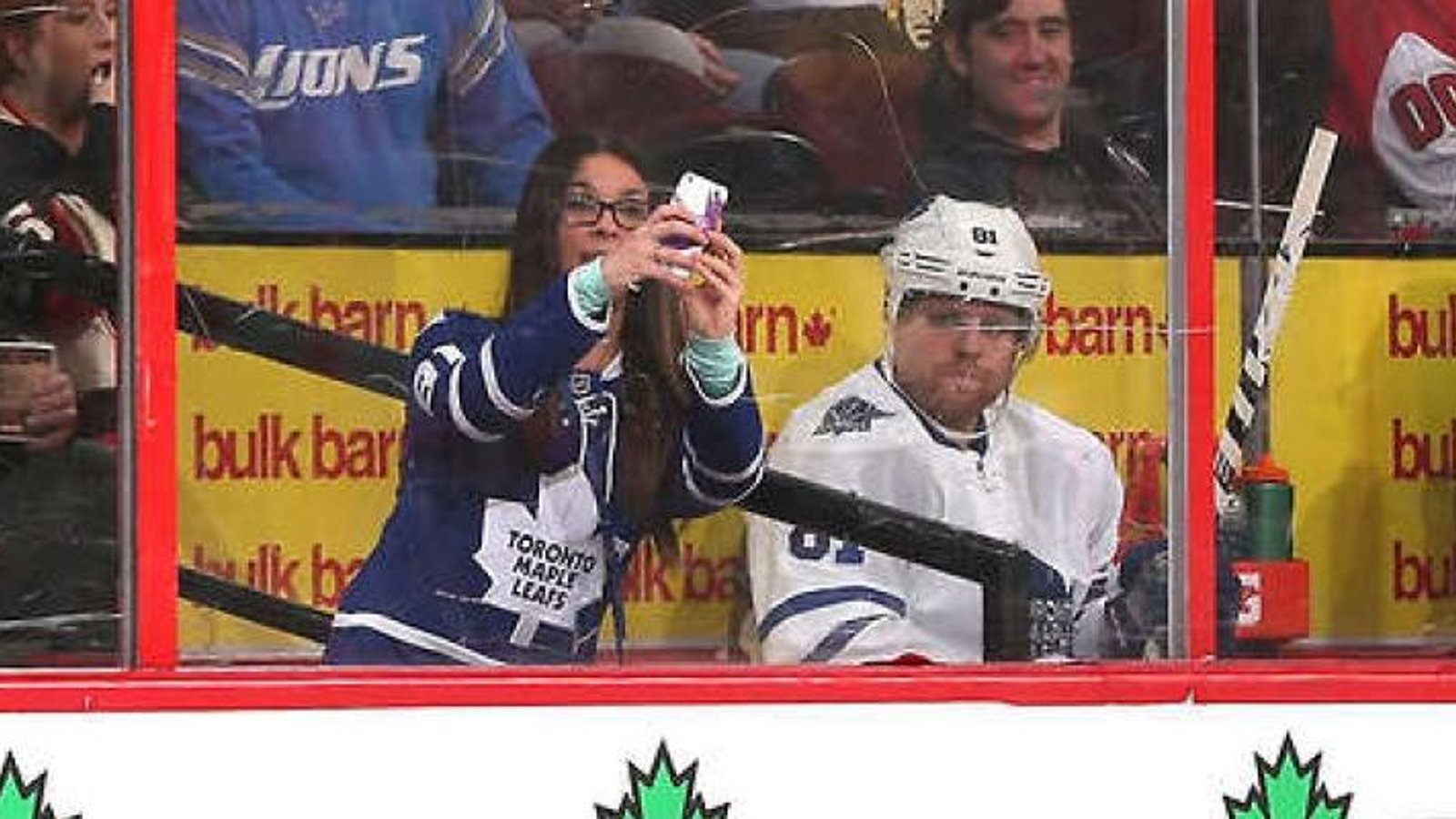 Phil Kessel apprently is not a fan of selfies. (Photos)