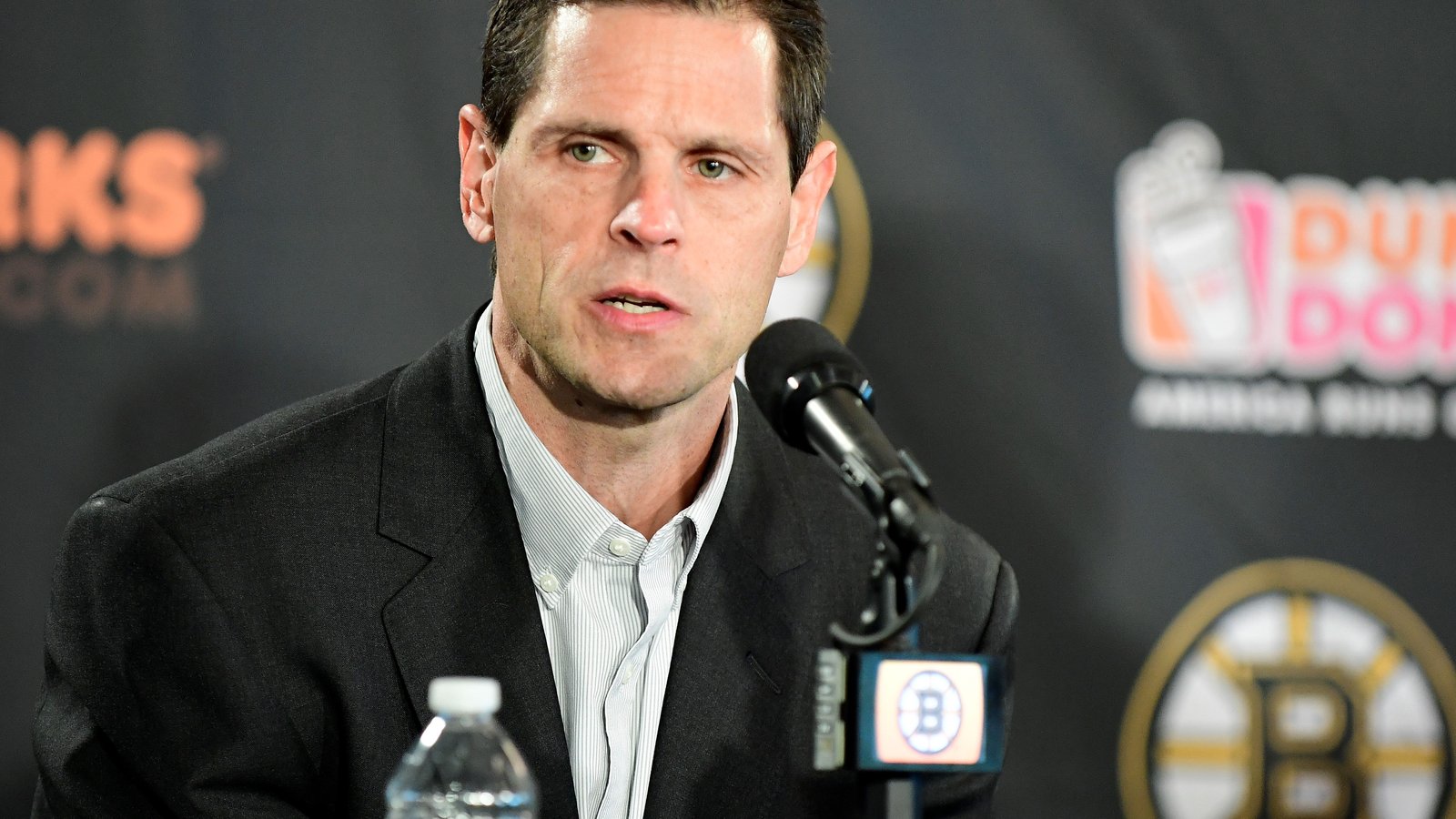 Bruins general manager breaks silence on crazy Pastrnak trade rumors.