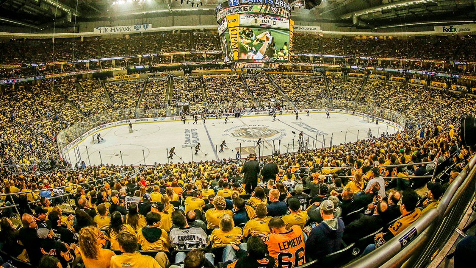 Penguin fans show up with signs mocking Ottawa's style of play before Game 2.
