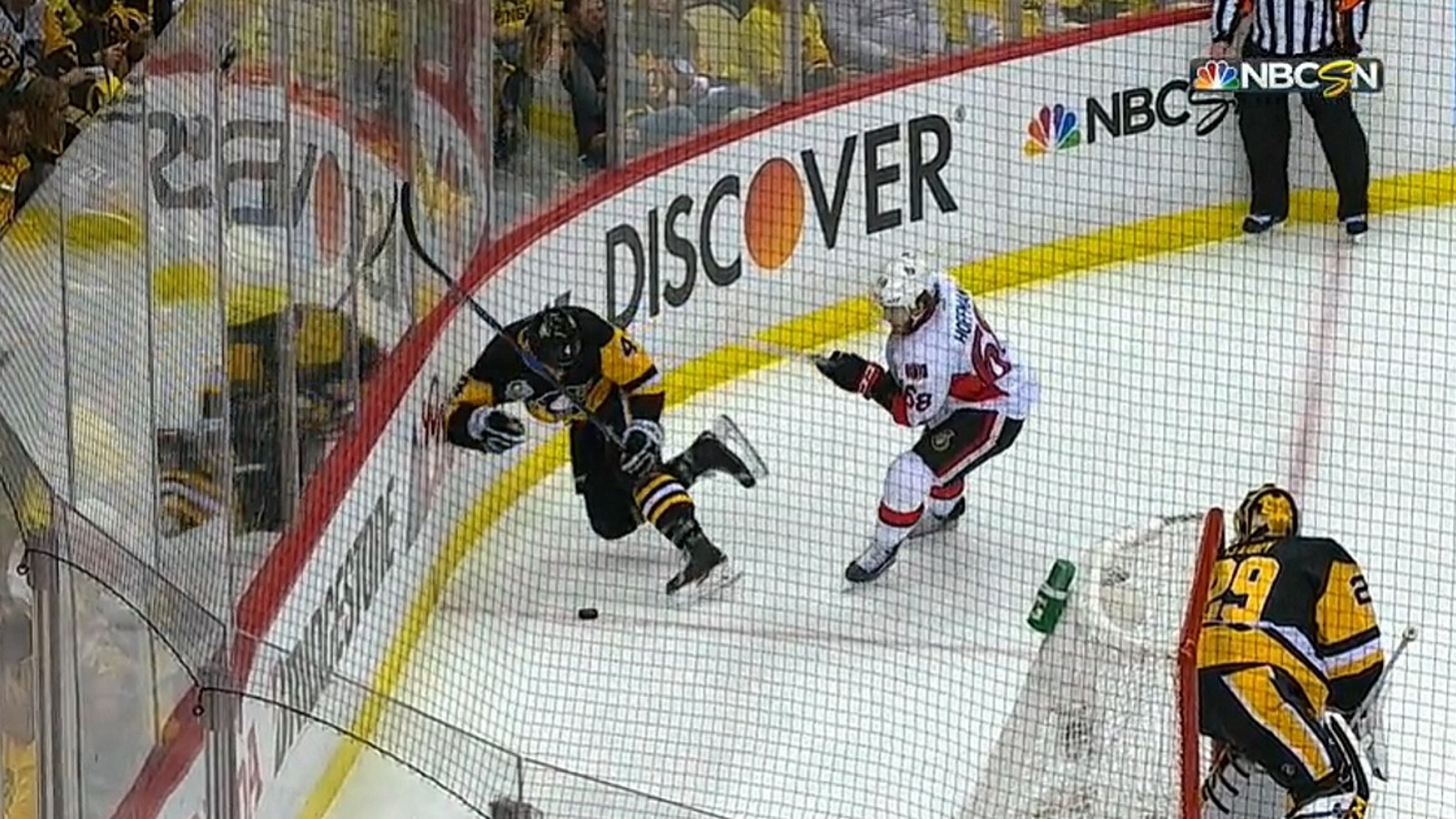 Penguins lose one of their top defenseman after another big hit from Ottawa.
