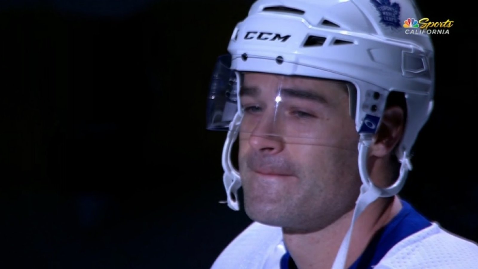 An emotional Patrick Marleau returns to San Jose &amp; receives unbelievable ovation.