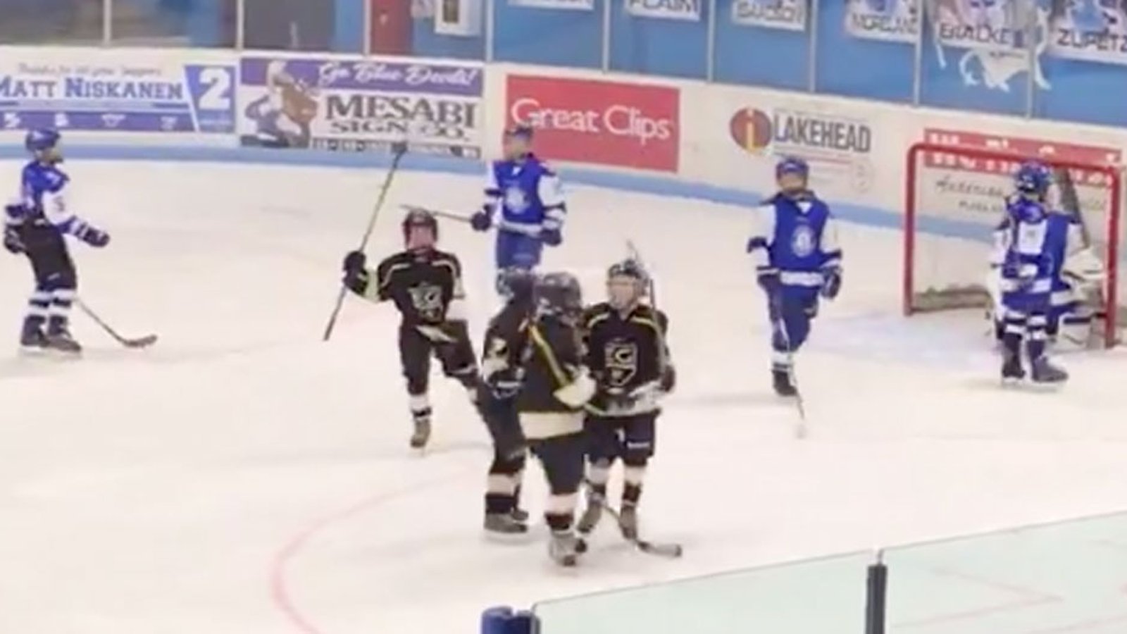 10-year-old pulls Lacrosse goal during game! 