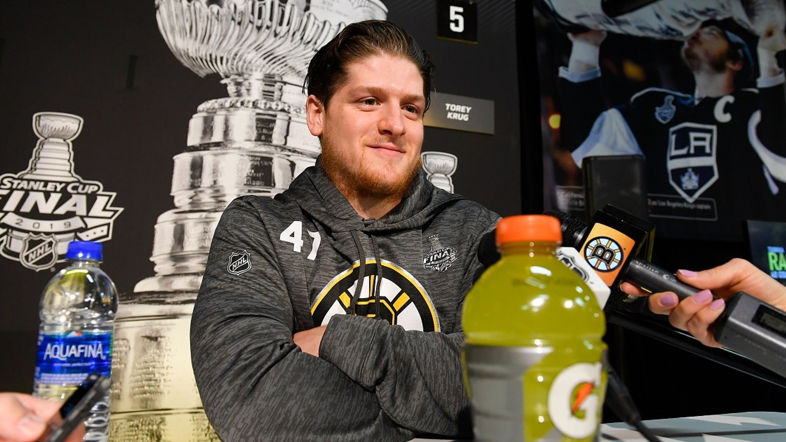  Torey Krug reveals the hilarious inspiration behind his new celly.