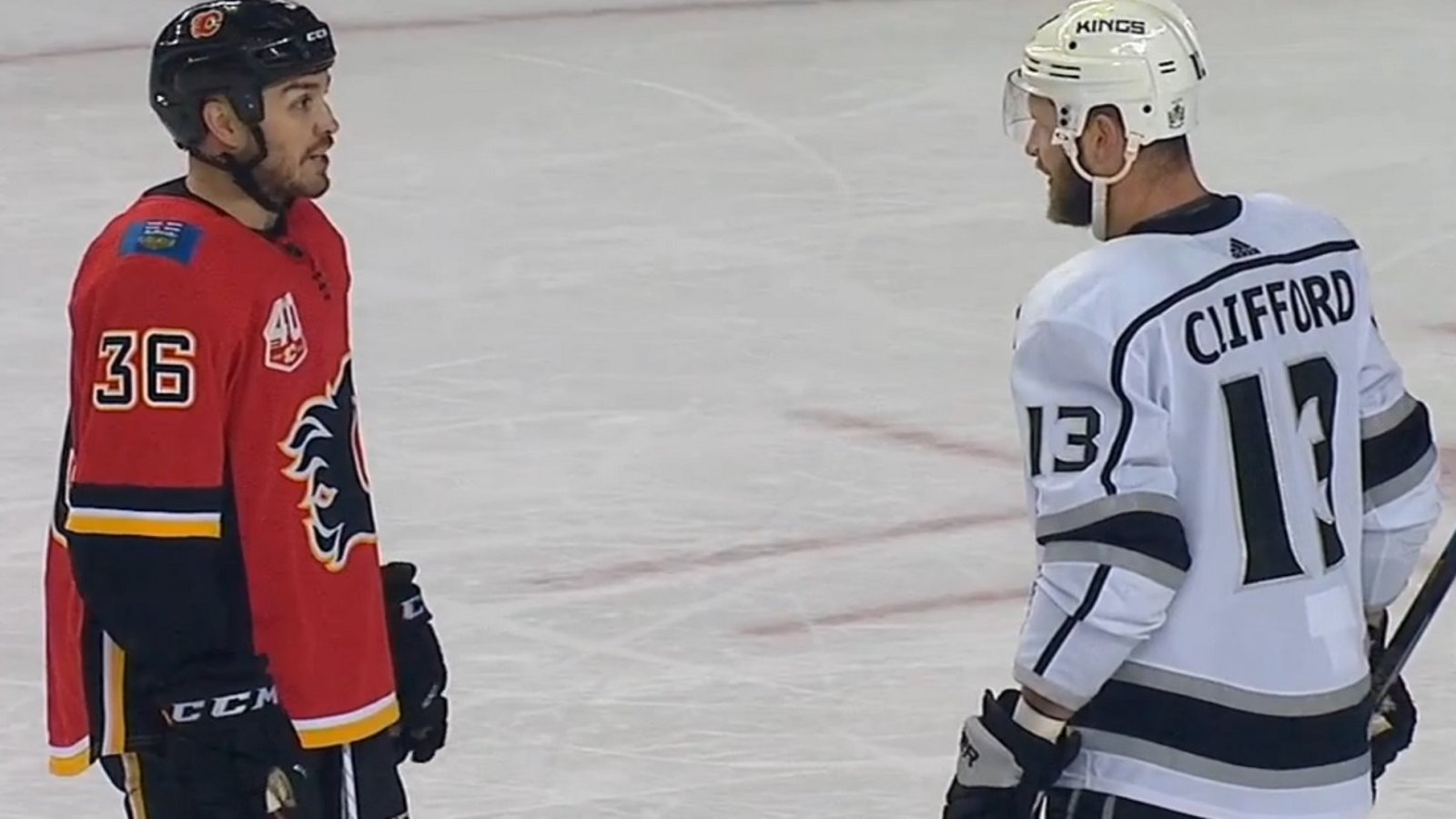 Zac Rinaldo and Kyle Clifford drop the gloves during a T.V. Timeout!