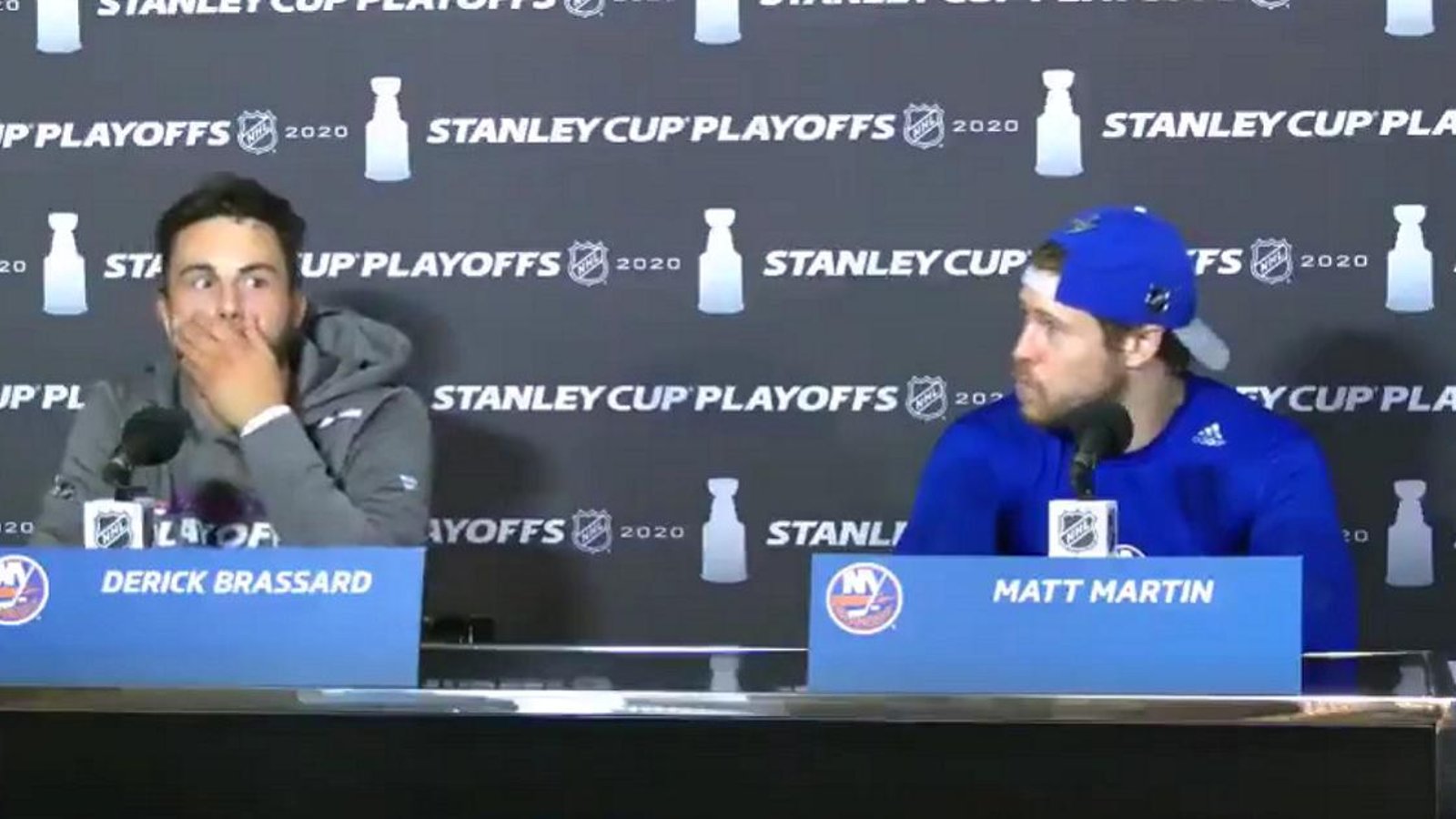 Derick Brassard sends Matt Martin into a panic with a post game prank.