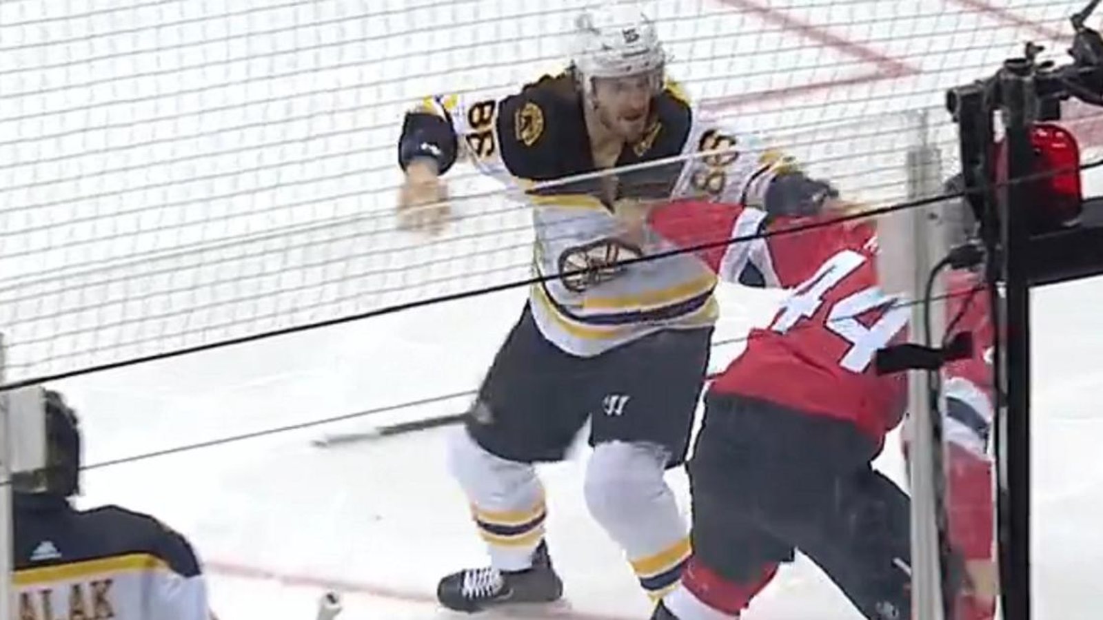 Kevan Miller and Miles Wood drop the gloves in the opening seconds.