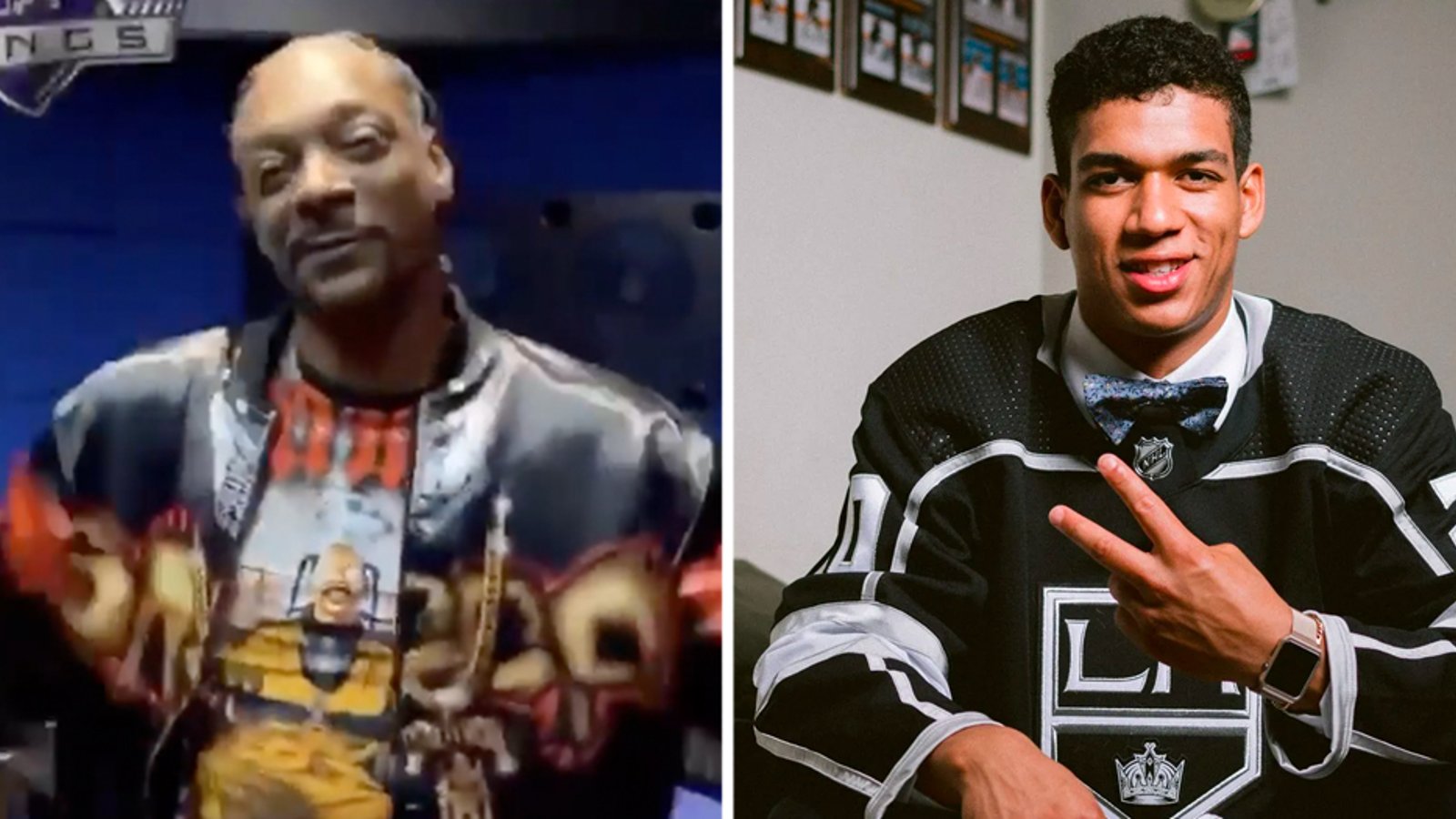 Snoop Dogg welcomes Kings rookie Quinton Byfield to the NHL