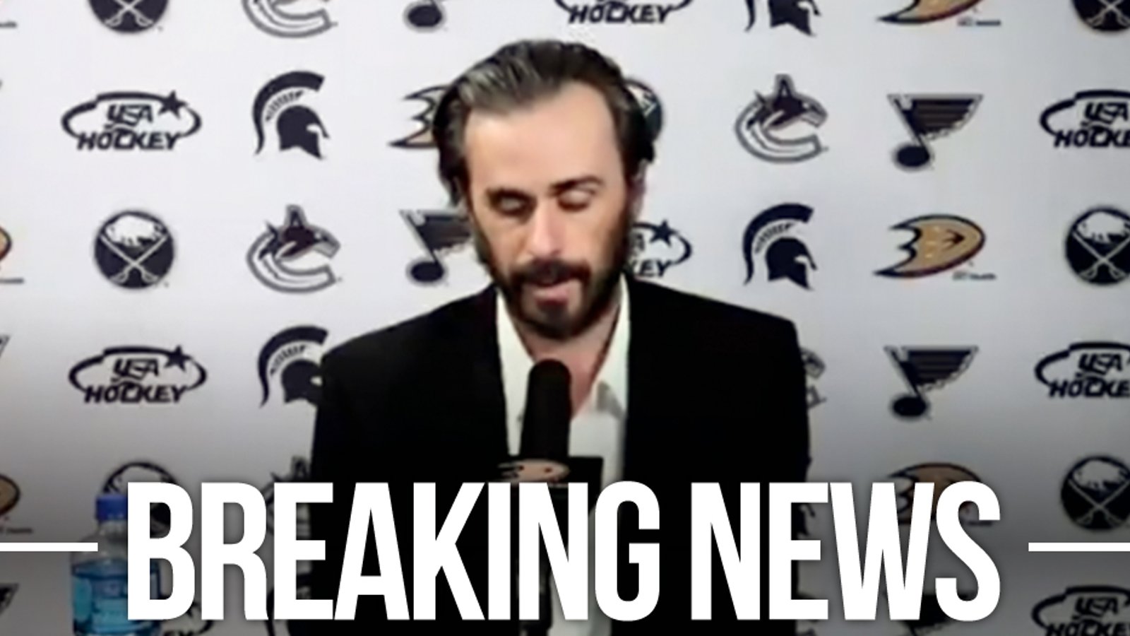 Ryan Miller gets emotional as he officially announces his retirement from the NHL