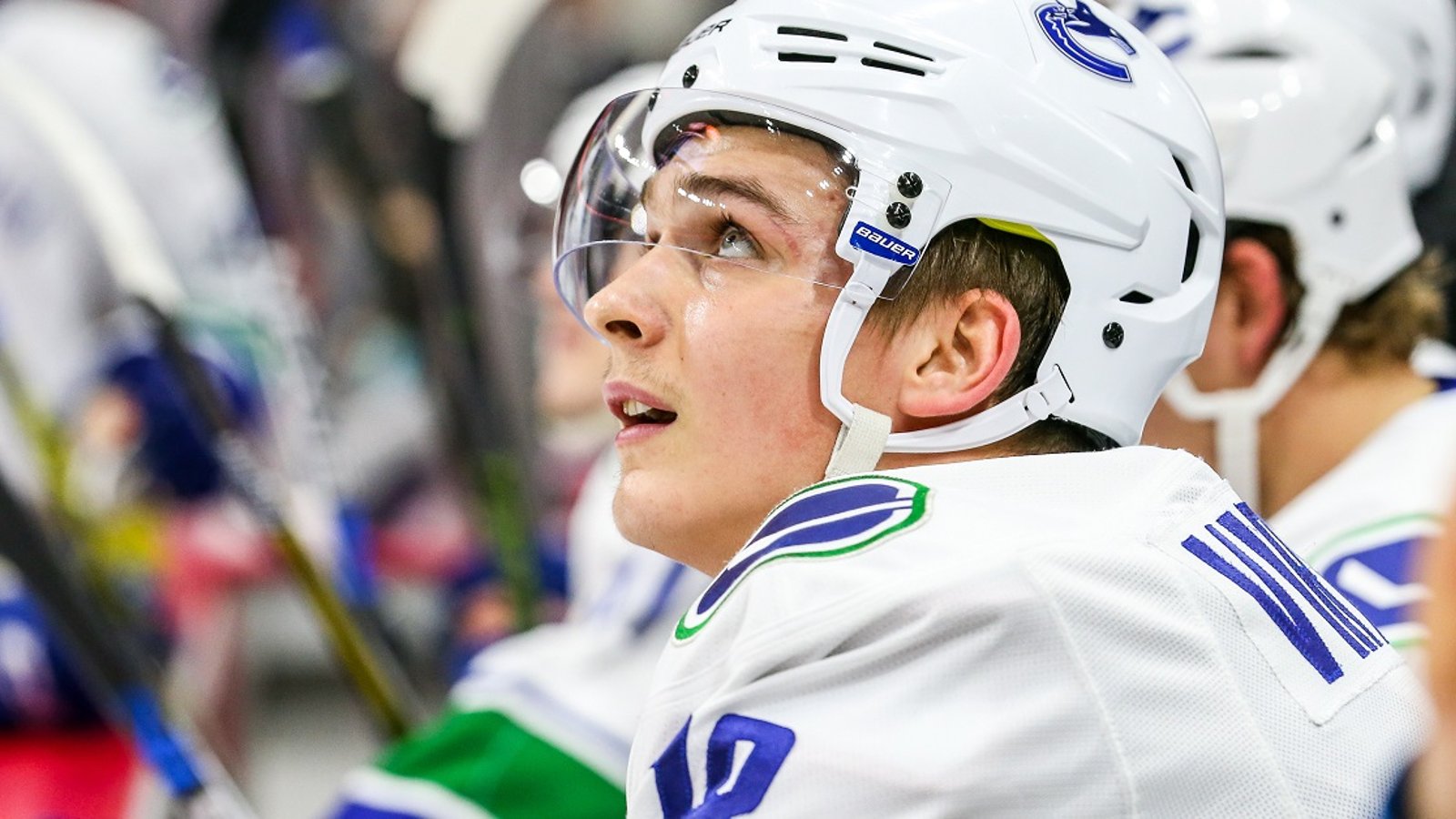 Jake Virtanen absent from practice after allegations of sexual assault surface online.