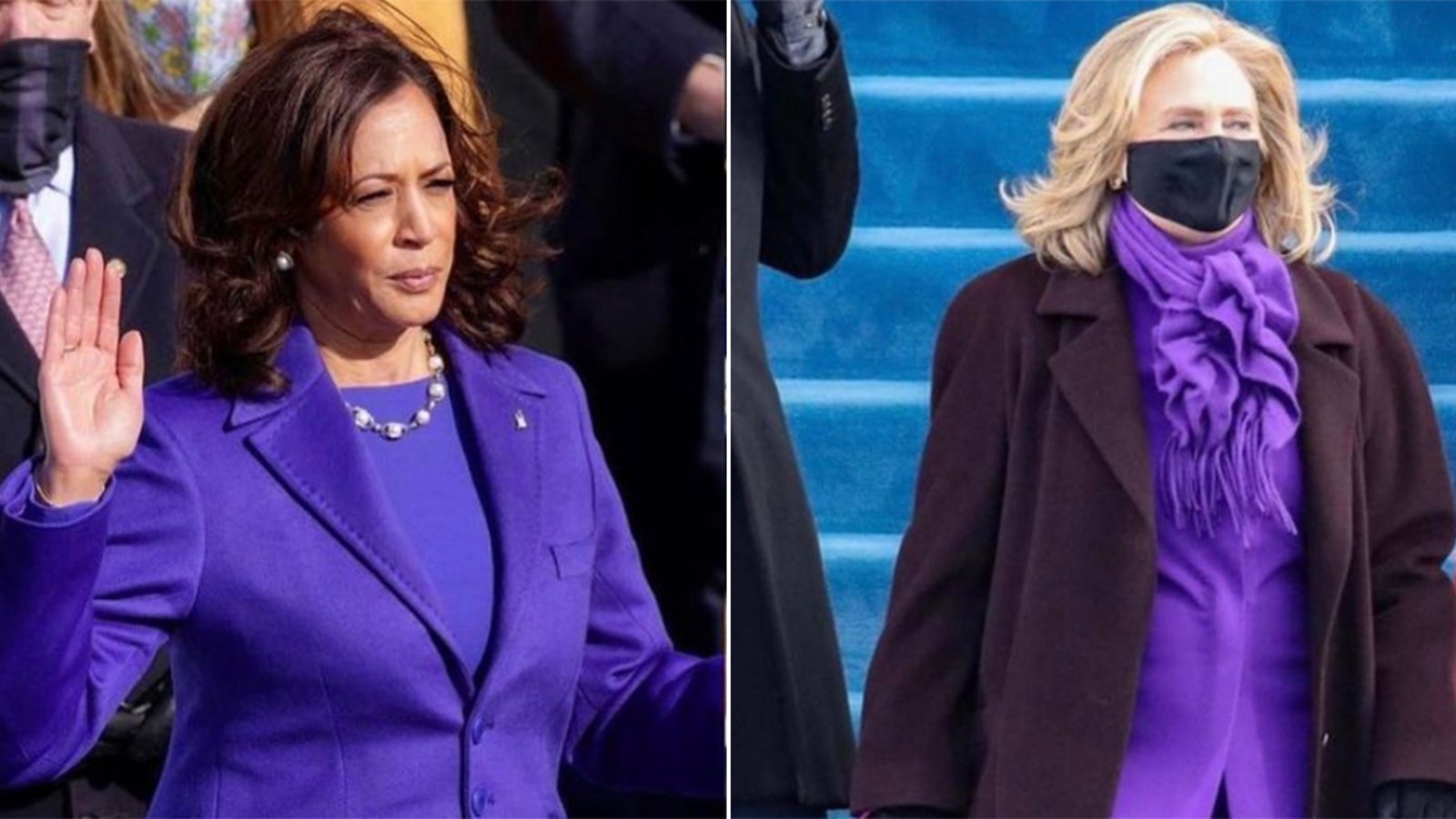 Voici pourquoi Kamala Harris, Hillary Clinton et Michelle Obama portaient du mauve à l'inauguration de Joe Biden