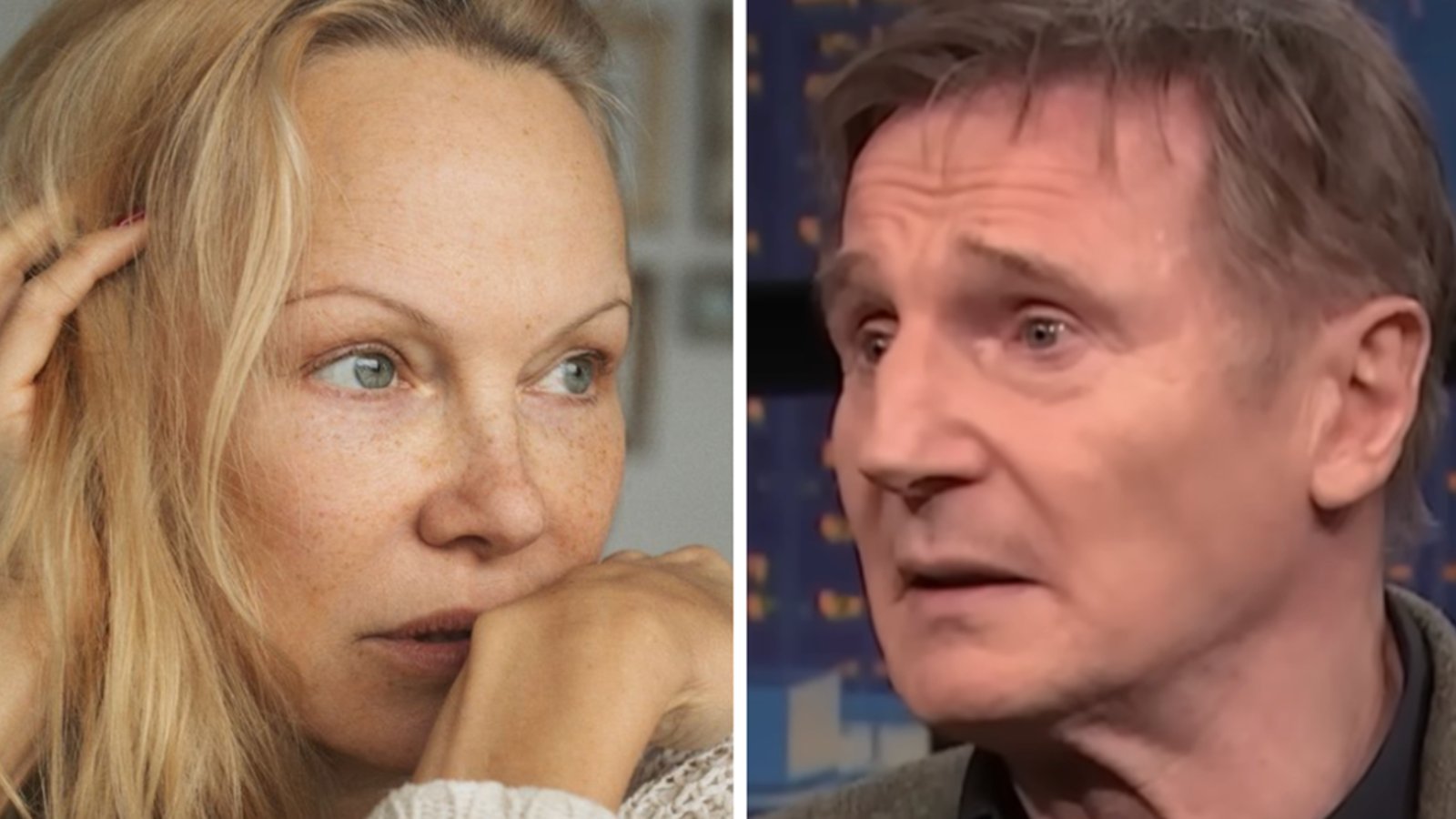 Liam Neeson a l'air d'être tombé sous le charme de Pamela Anderson