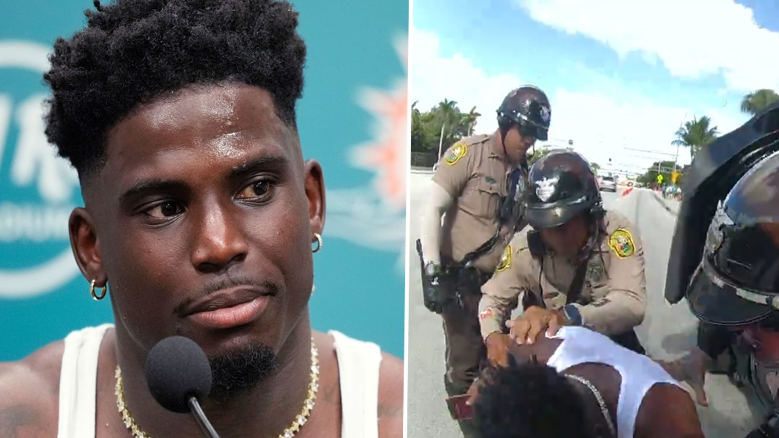 Les images de l'arrestation musclée de Tyreek Hill rendues publiques par la police