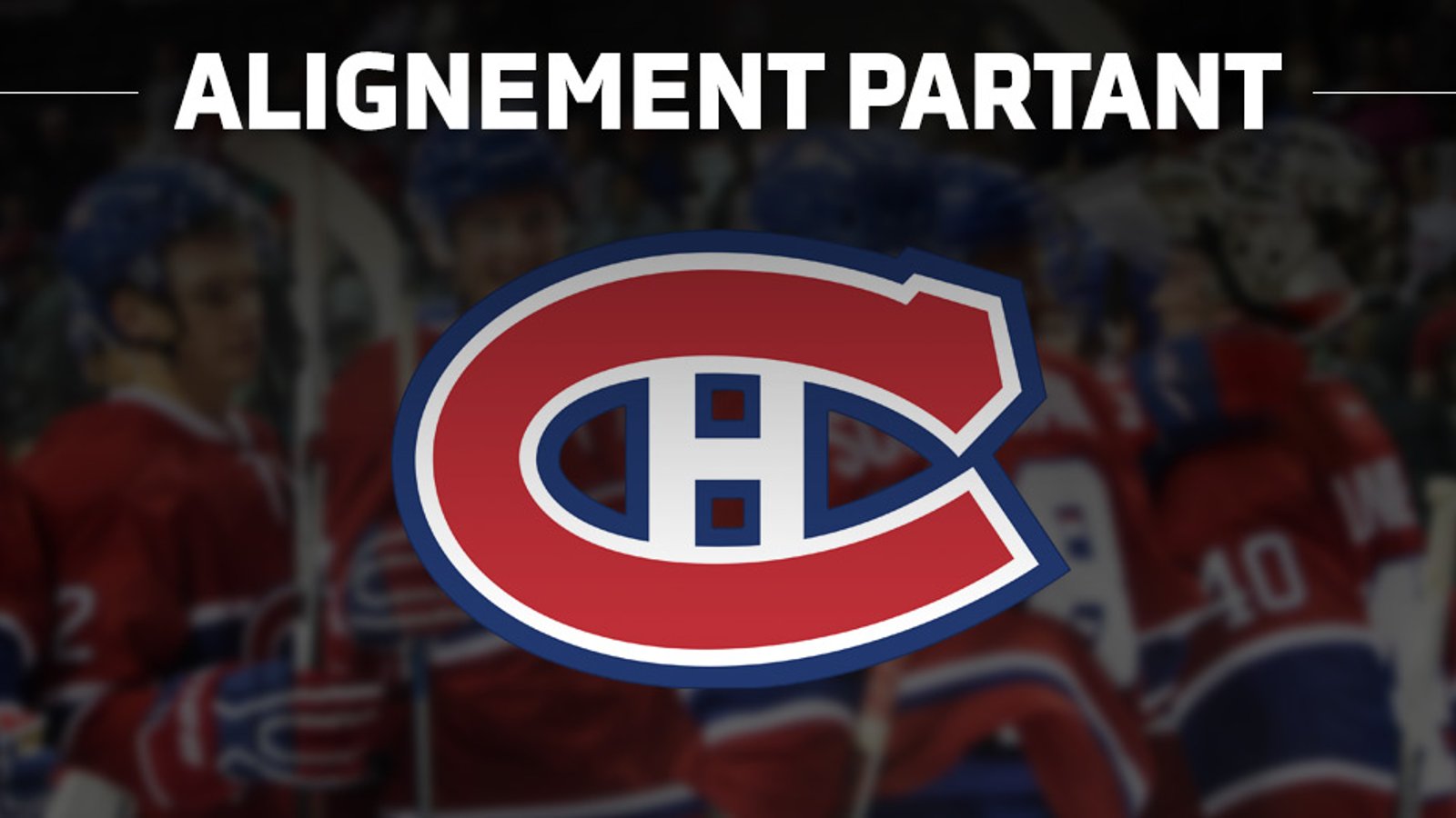 Voici l'alignement du Canadien ce soir face aux Rangers