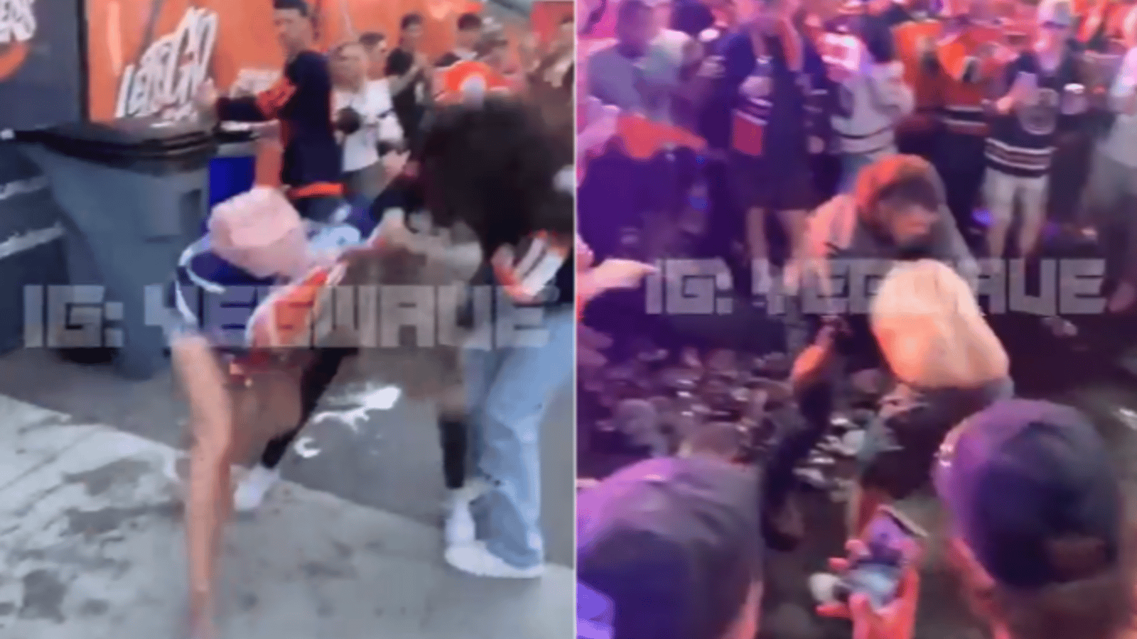 Deux violents combats ont éclaté hier pendant le match des Oilers