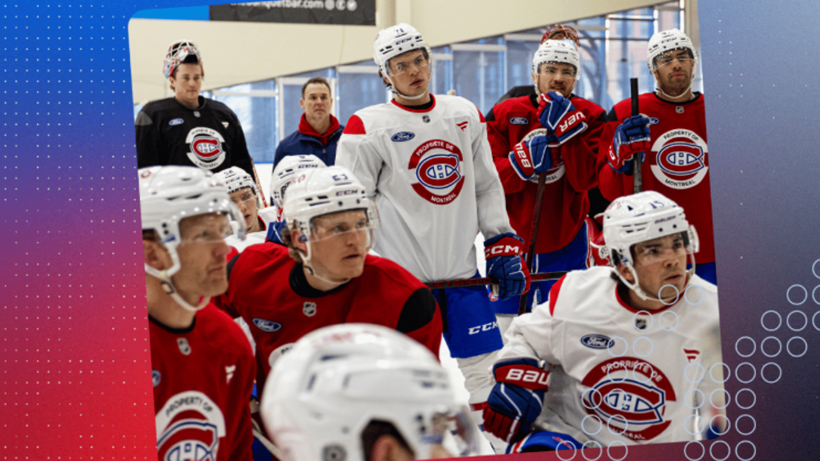 Kent Hughes observait l'entraînement du CH avec un invité spécial aujourd'hui