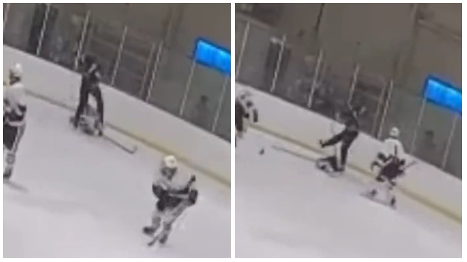 Scène d'horreur au secondaire : un jeune joueur attaque son adversaire à la tête à coups de patin
